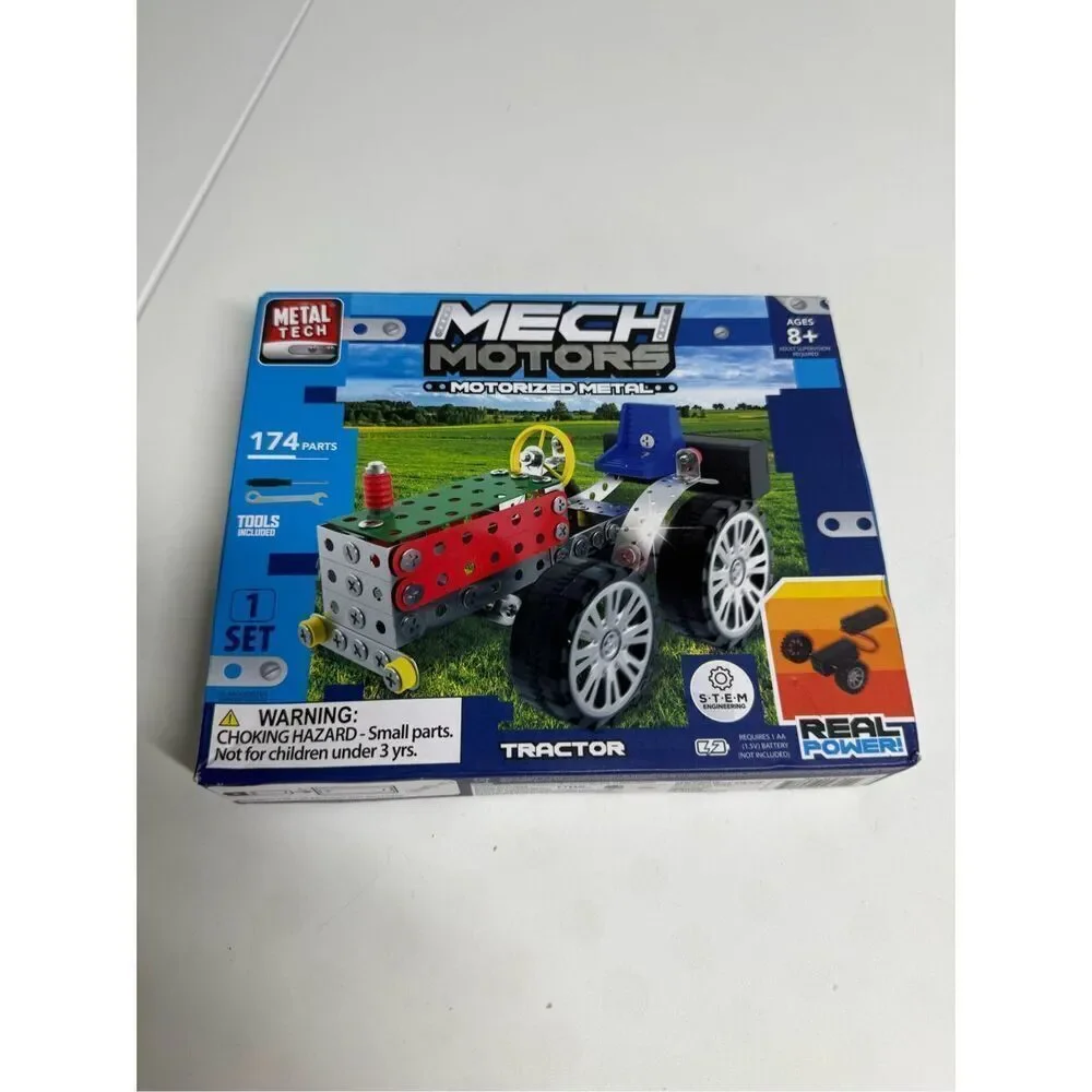 NIB METAL TECH~MECH MOTORS~WORK SHOP~MOTORIZED & MECHANIZED TRACTOR 174 PC 8+